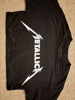 Gildan Black Tee with White Band Logo